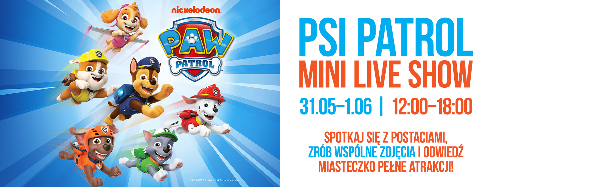 Dzień Dziecka – Mini Live Show z Psim Patrolem w Promenadzie!