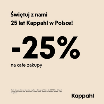 Świętuj z nami 25 lat Kappahl w Polsce. -25% zniżki na całe zakupy