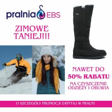 Czyszczenia asortymentu zimowego oraz obuwia ze zniżką nawet do 50%.