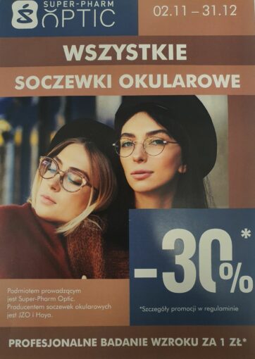 Promocja na wszystkie soczewki okularowe