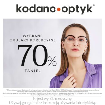 Wybrane okulary korekcyjne 70% taniej!