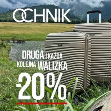 „-20% na drugą i każdą kolejną walizkę”