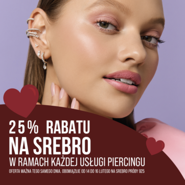 Walentynkowe 25% rabatu na srebro!