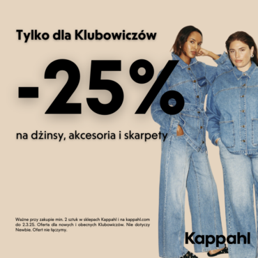 -25% na wszystkie dżinsy, akcesoria i skarpety