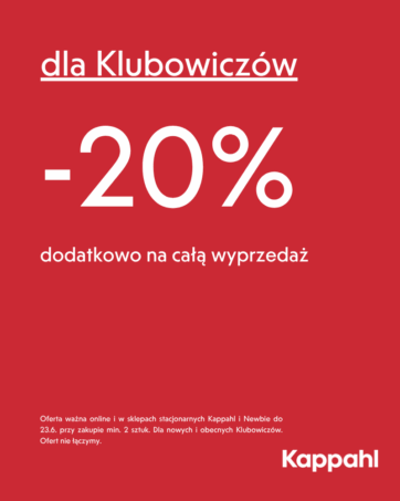 Sale -20% dodatkowej zniżki dla Klubowiczów