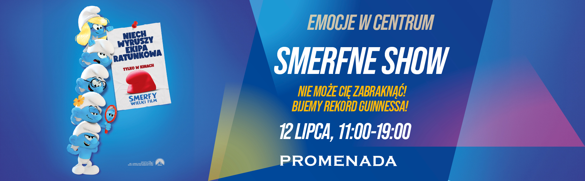 SMERFY: WIELKI FILM — WIELKA IMPREZA w Promenadzie