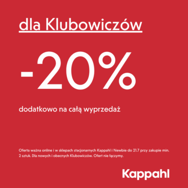 -20% dodatkowo na całą wyprzedaż