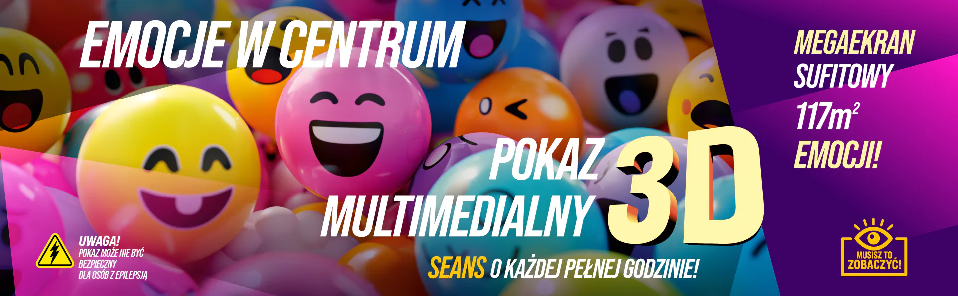 emocje w centrum pokaz multimedialny promenada